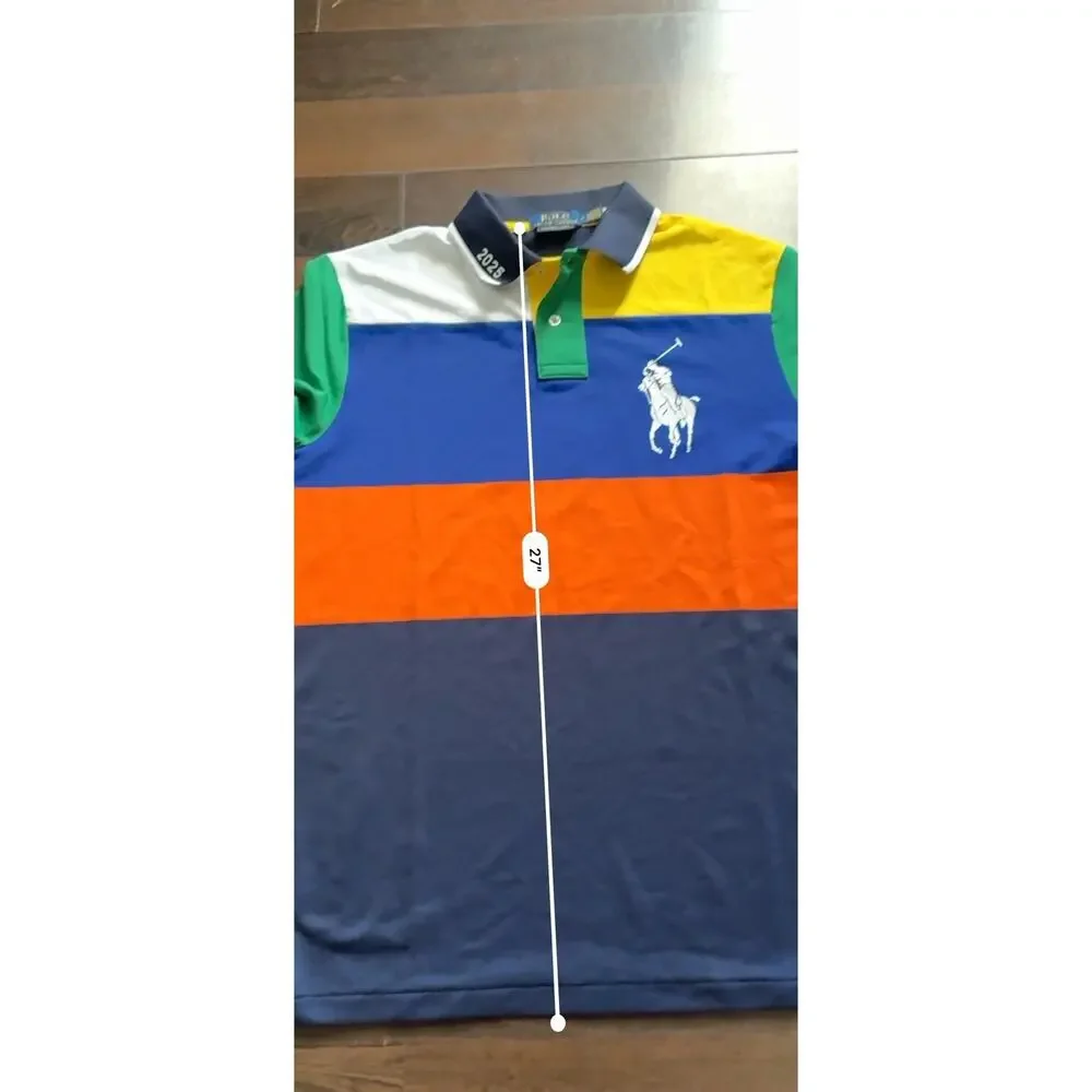 2025 US Open Polo by Ralph Lauren Ball Boy Polo Shirt Mens M Slim Big Pony Rare